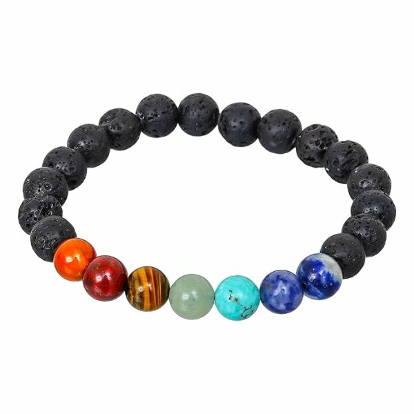 7 CHAKRA Bracelet for Women Men's Gifts - Protection Healing Crystal Bracelet - 8mm Gemstone Beaded Adjustable - Image 2