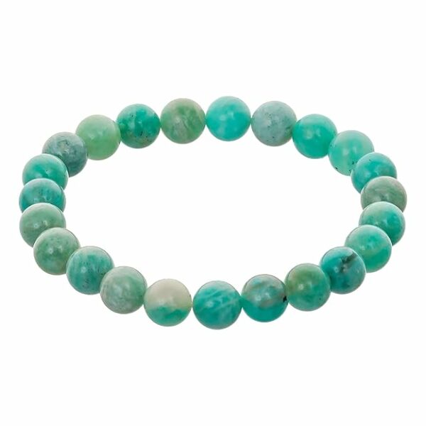 Amazonite Bracelet for Women Men's Gifts - Protection Healing Crystal Bracelet - 8mm Gemstone Beaded Adjustable - Image 3