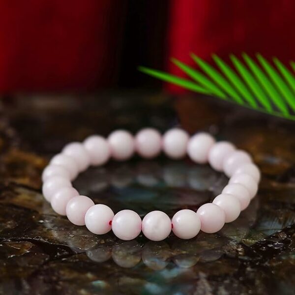 Rose Quartz Bracelet for Women Men's Gifts - Protection Healing Crystal Bracelet - 8mm Gemstone Beaded Adjustable - Image 2