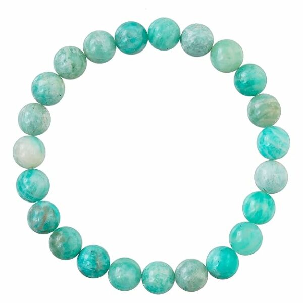 Amazonite Bracelet for Women Men's Gifts - Protection Healing Crystal Bracelet - 8mm Gemstone Beaded Adjustable