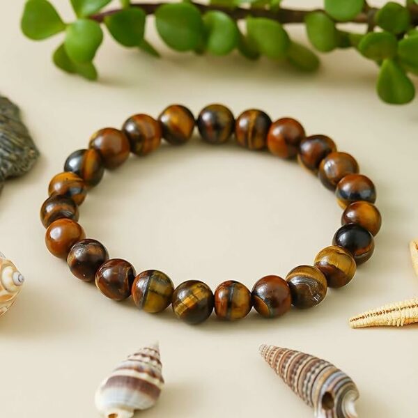 Tiger Eye Bracelet for Women Men's Gifts - Protection Healing Crystal Bracelet - 8mm Gemstone Beaded - Image 2